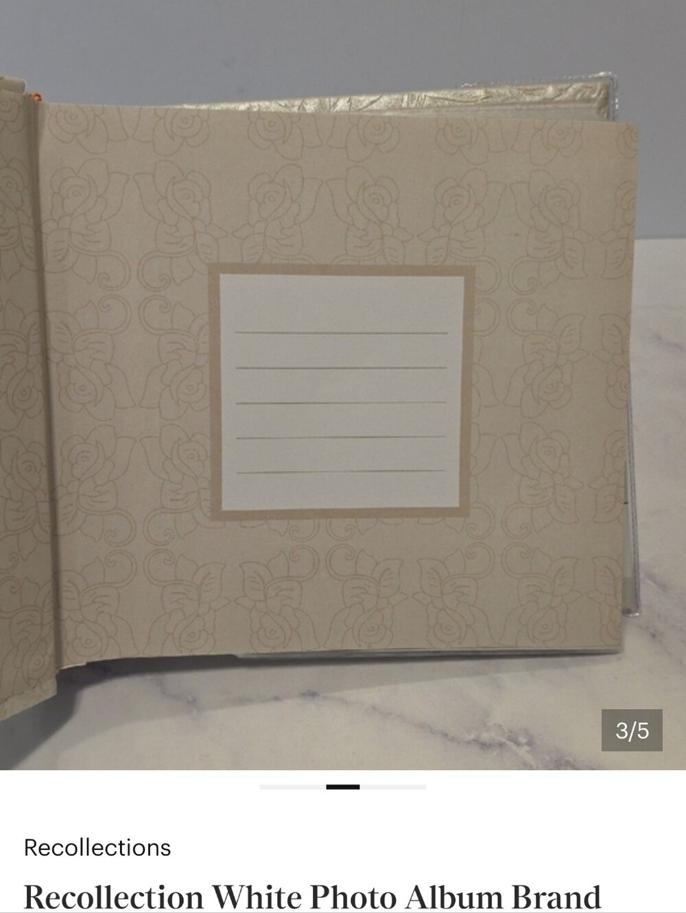 Recollection Elegant Cream Embossed Photo Album - Picture 4 of 6